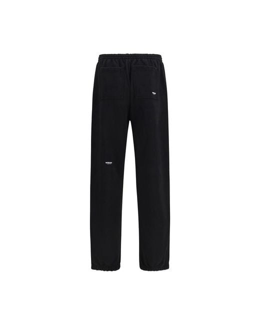 Represent Black Cotton Athletic Pants for men