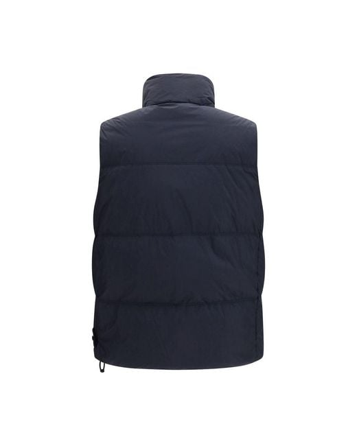 Stone Island Blue Goose Down Sleeveless Jacket for men