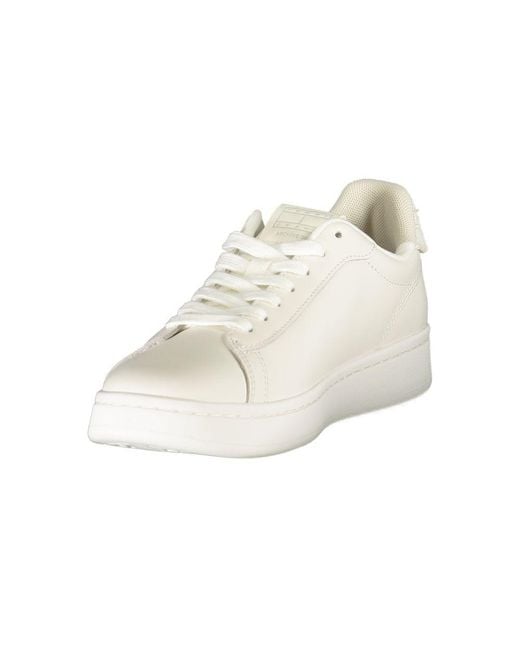 Tommy Hilfiger White Bianco Polyurethane 's Sneaker