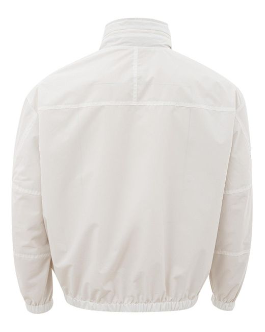 Armani Exchange Natural Elegant White Wool Hooded Cardigan for men