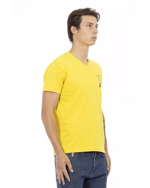 TRUSSARDI ACTION Yellow Cotton Men T for men