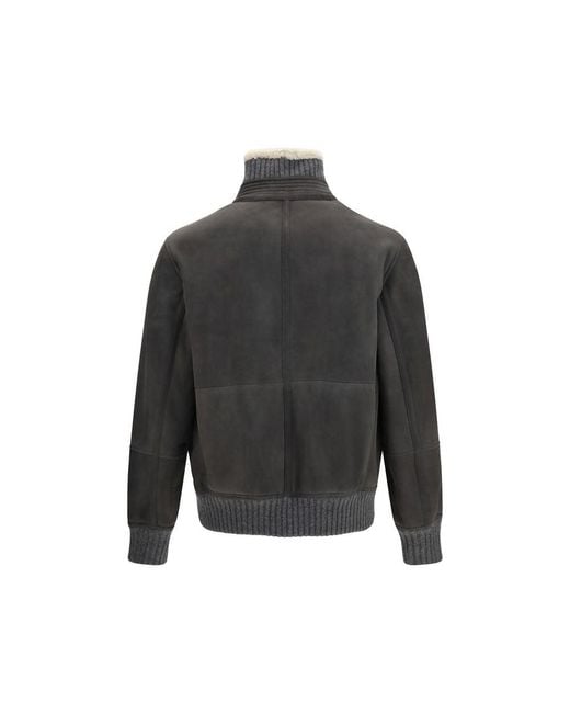 Brunello Cucinelli Gray Wool Oves Aries Full for men