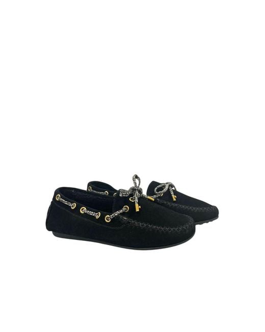 Borbonese Blue Black Rubber Loafer