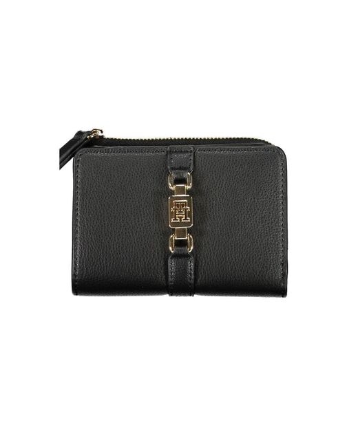 Tommy Hilfiger Black Sleek Zip Wallet With Coin Purse for men