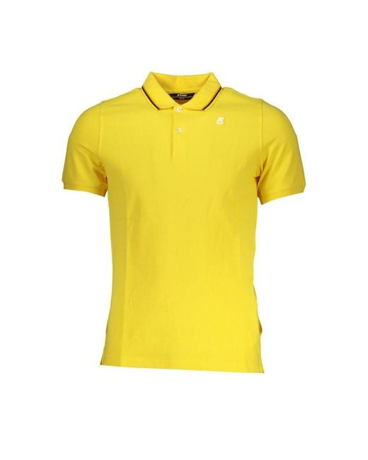 K-Way Yellow Cotton Polo Shirt for men