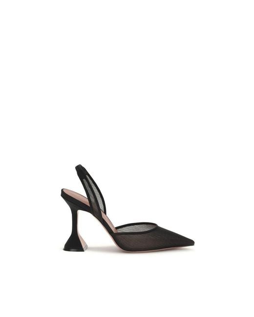 AMINA MUADDI Black Fabric High Heel Pumps