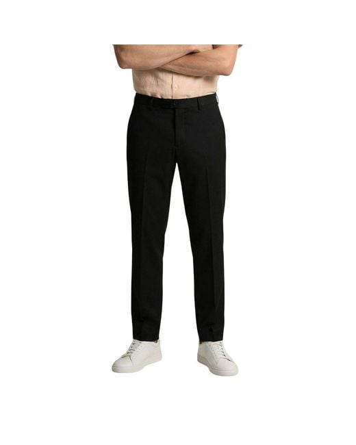 Gianni Lupo Black Polyester Skinny Pants for men