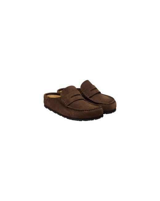 Birkenstock Brown Suede Leather Moccassin for men
