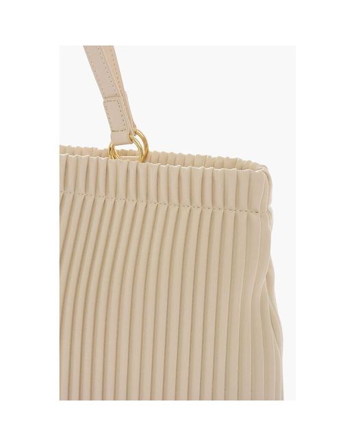 Moschino Natural Beige Polyethylene Shoulder Bag