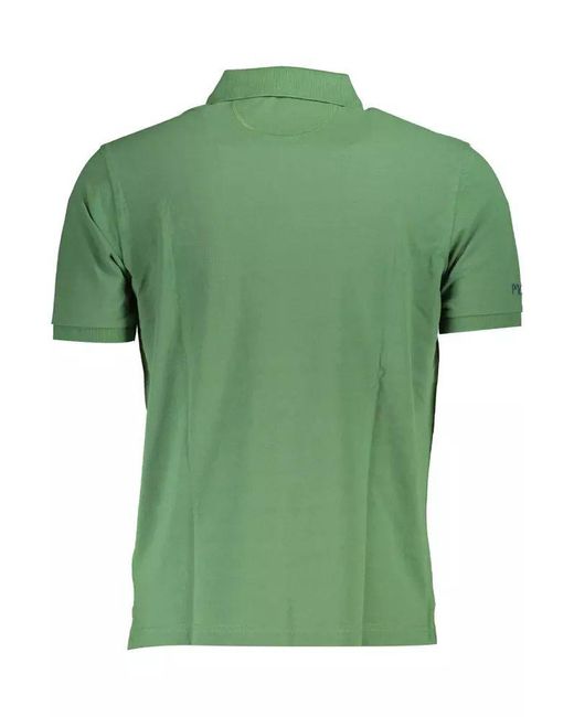 La Martina Green Cotton Polo Shirt for men