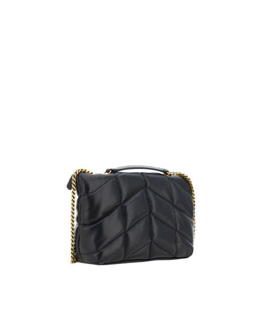 Saint Laurent Black Puffer Toy Shoulder Bag