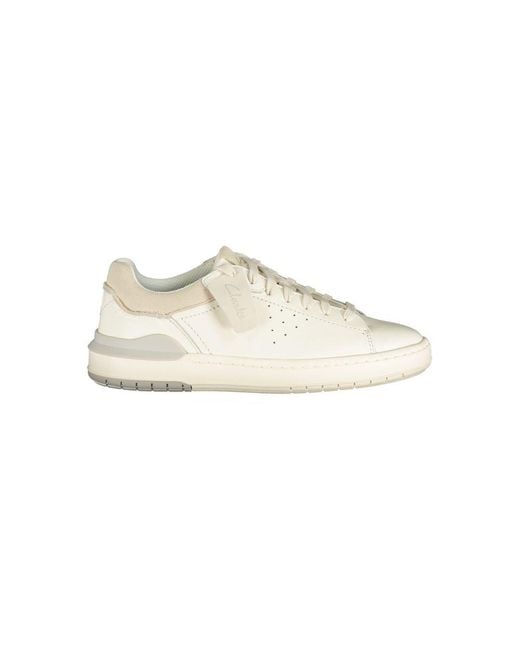 Clarks White Leather Men's Sneaker for men