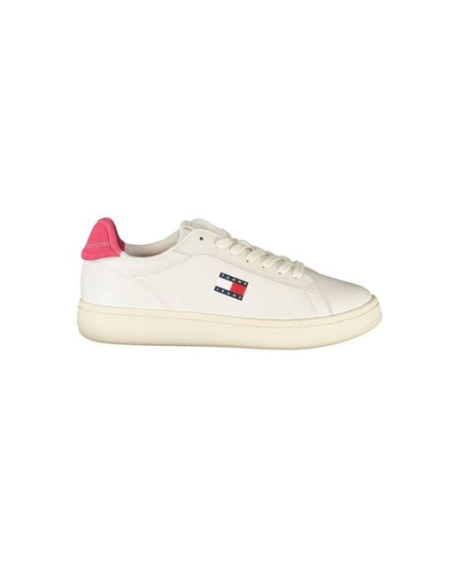 Tommy Hilfiger Pink Leather Sneaker