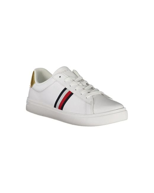 Tommy Hilfiger White Leather Lowtop Sneakers