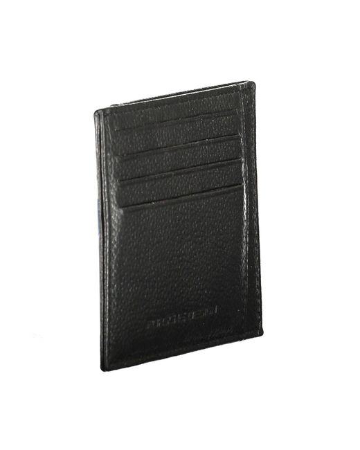 Porsche Design Gray Black Leather Wallet for men