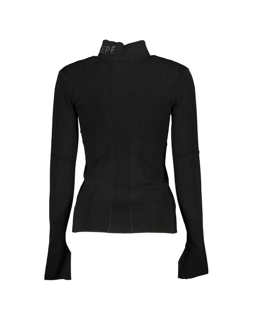 Patrizia Pepe Black Lyocell Sweater"