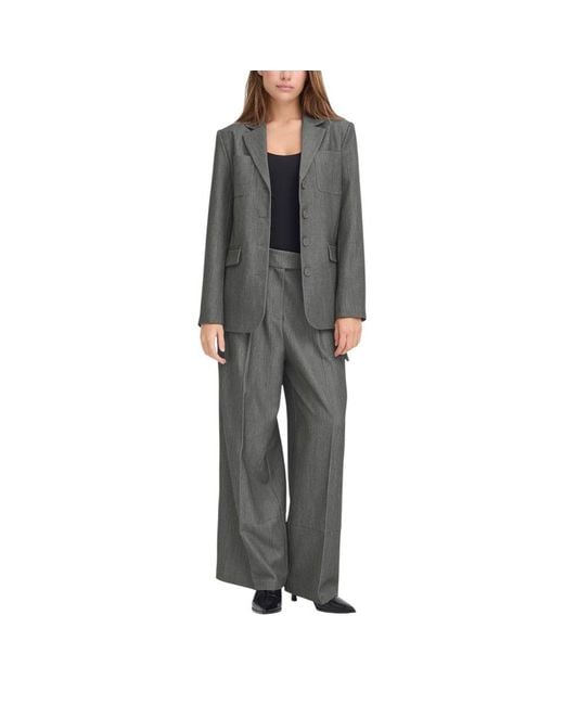 Ichi Gray Polyester Blazer