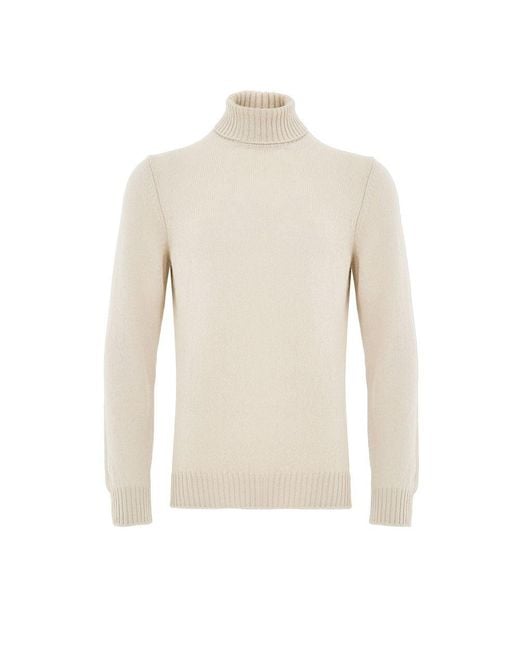 Gran Sasso White Wool Turtleneck for men