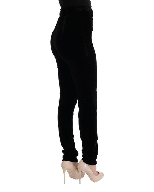 Ermanno Scervino Black Sleek High-Waist Trousers