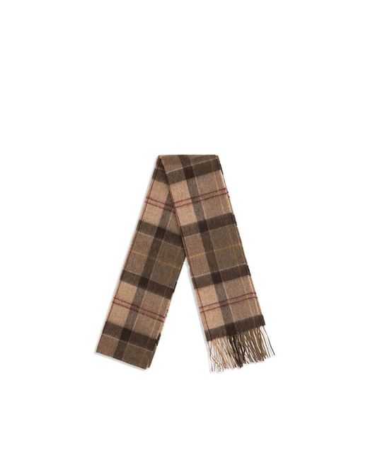 Barbour Brown Beige Wool Oves Aries Scarf