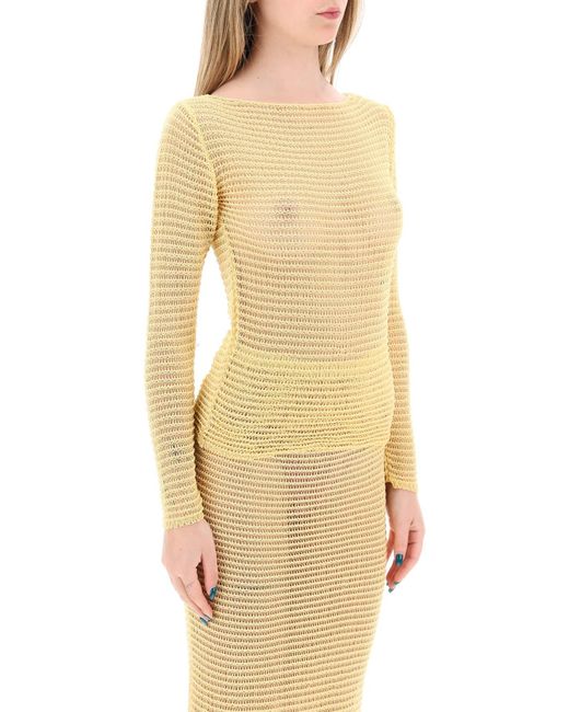 Paloma Wool Yellow Taxi Mesh Perforated