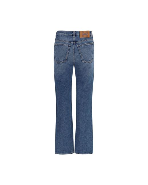 Off-White c/o Virgil Abloh Blue Cotton Straight-leg Jeans - W25