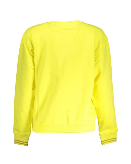 Desigual Yellow Cotton Sweater