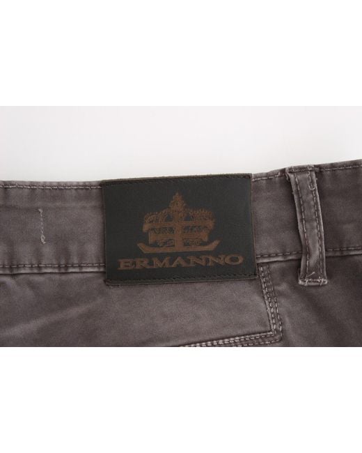 Ermanno Scervino Gray Chic Slim Leg Jeans