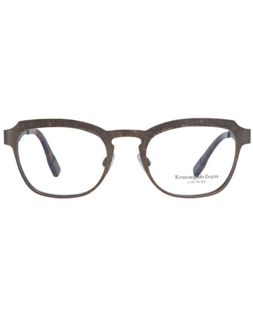 Zegna Brown Titanium Glasses (Frames) for men