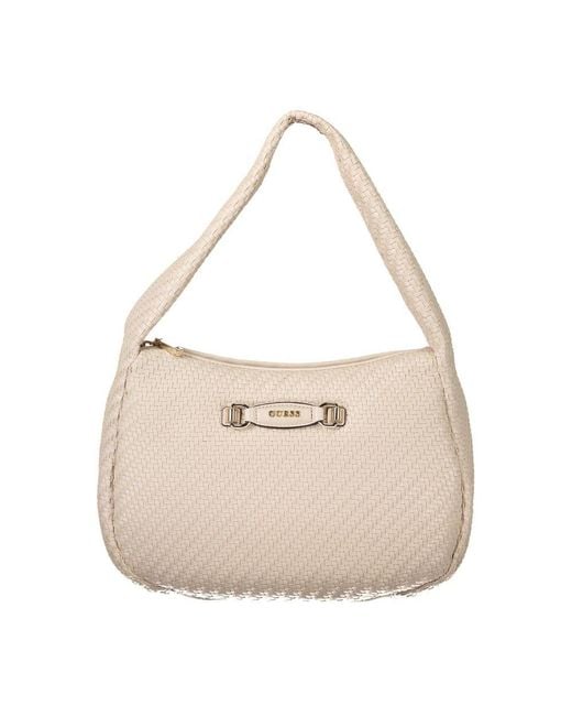 Guess Natural Rosa Poliuretano Handbag