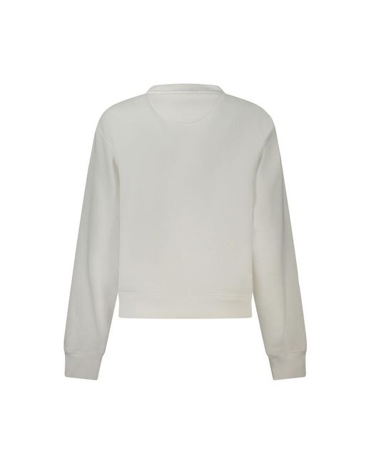 Guess Gray White Cotton Sweater