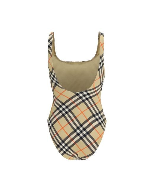 Burberry White Check Swimsuit