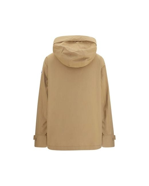 Moncler Natural Beige Polyamide Shell Jacket