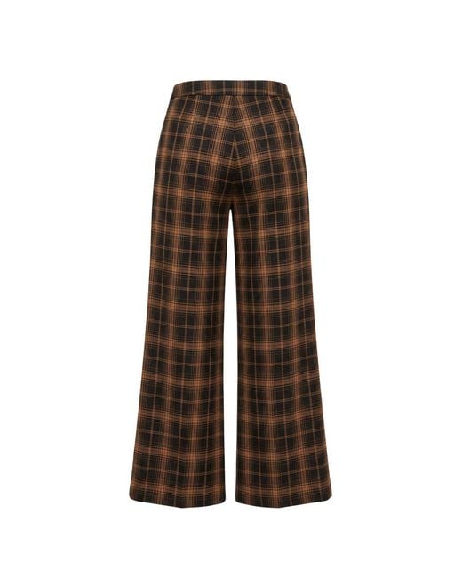 Trussardi Brown Black Polyester Pant