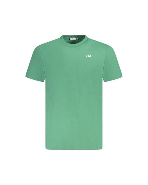 Fila Green Crew Neck Tshirt Short Sleeves for men