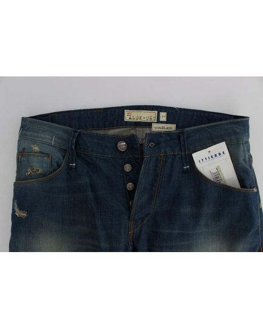Acht Denim Cotton Stretch Baggy Fit Jeans Blue Sig30490 for men