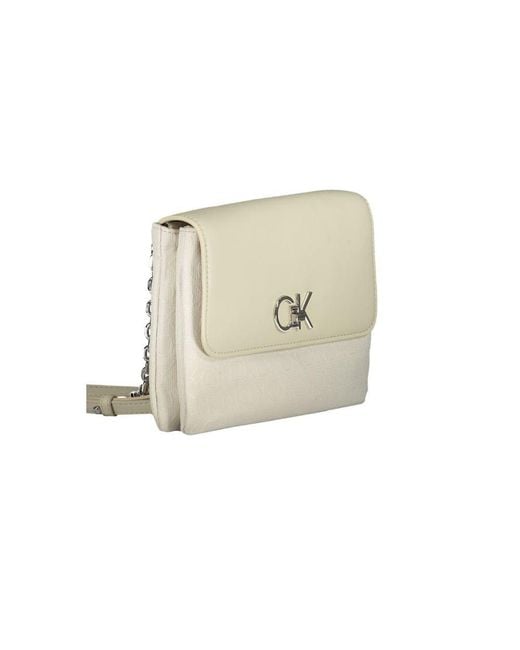 Calvin Klein Natural Beige Polyester Handbag