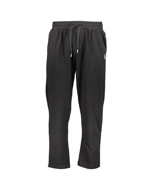 Gianmarco Venturi Gray Black Cotton Men's Sweatpant for men
