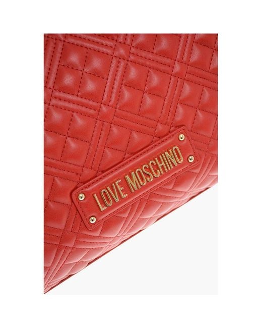 Moschino Red Polyethylene Tote Bag