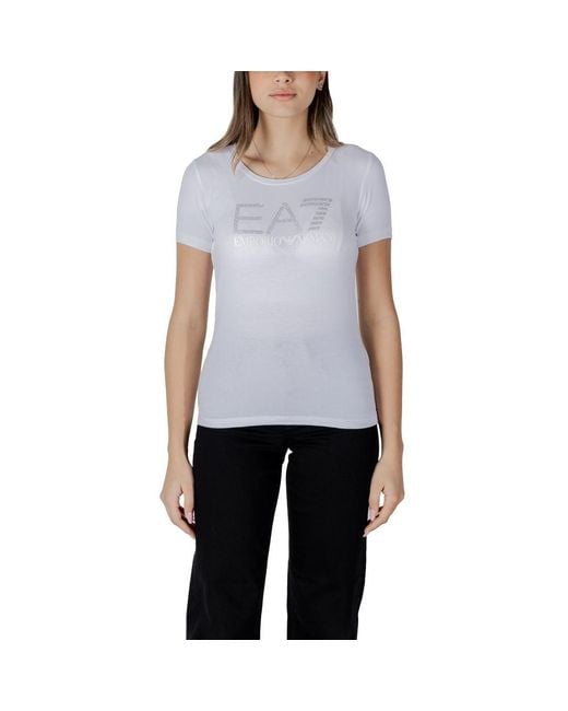 EA7 Blue Cotton T-Shirt