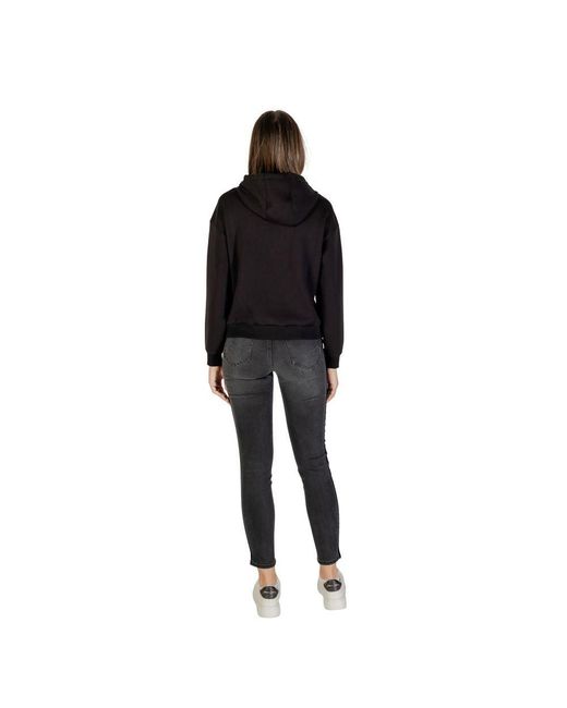 ARMANI EXCHANGE Black Bicolor Viscose Hoodie