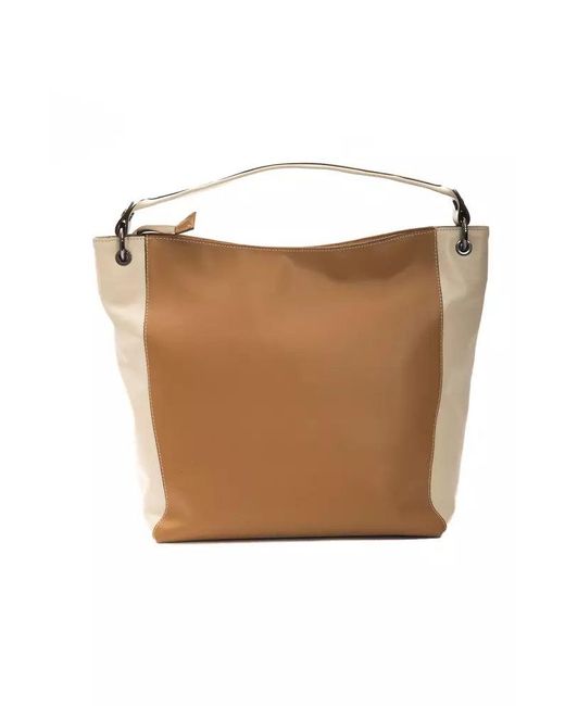 Pompei Donatella Brown Elegant Leather Shoulder Bag
