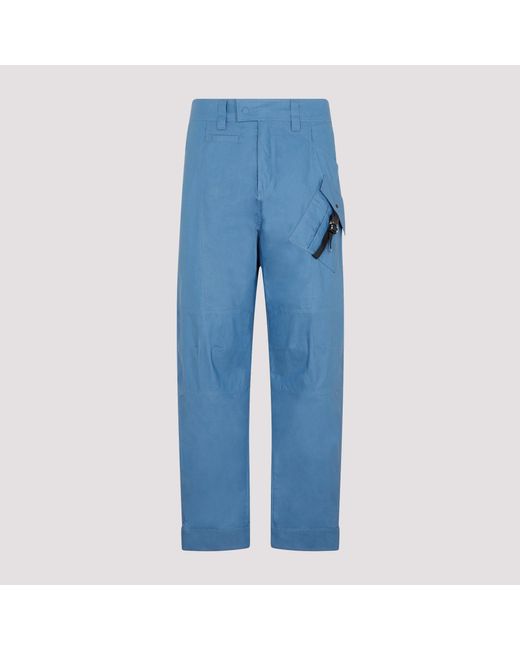 Dior Blue Cotton Pants for men