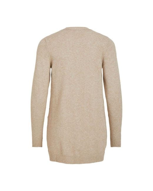VILA CLOTHES Natural Viscose Cardigan