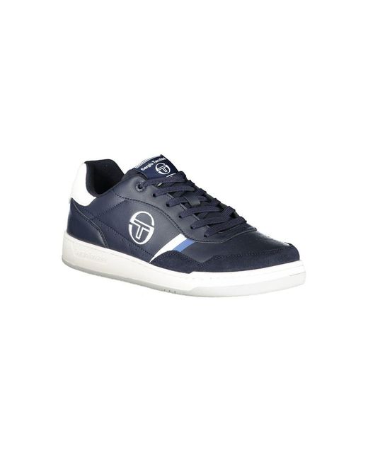 Sergio Tacchini Blue Sleek Sneakers With Embroidered Accents for men