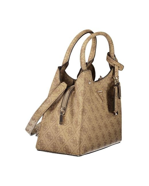 Guess Natural Beige Polyethylene Handbag
