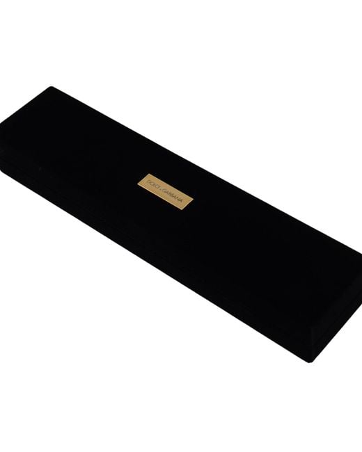 Dolce & Gabbana Black Elegant Velvet Jewelry Storage Box