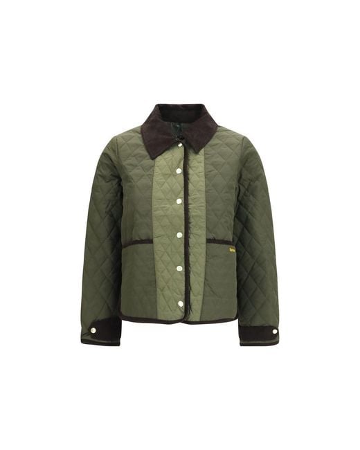 Barbour Green Bicolor Polyester Jacket