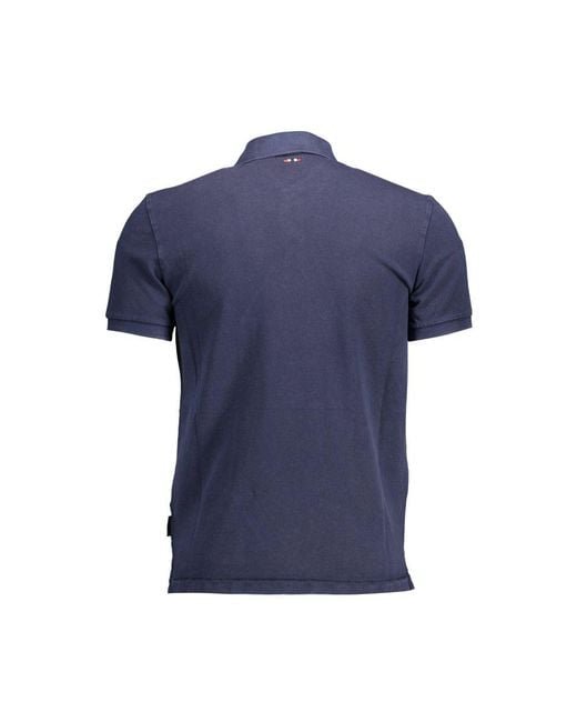 Napapijri Blue Cotton Polo for men