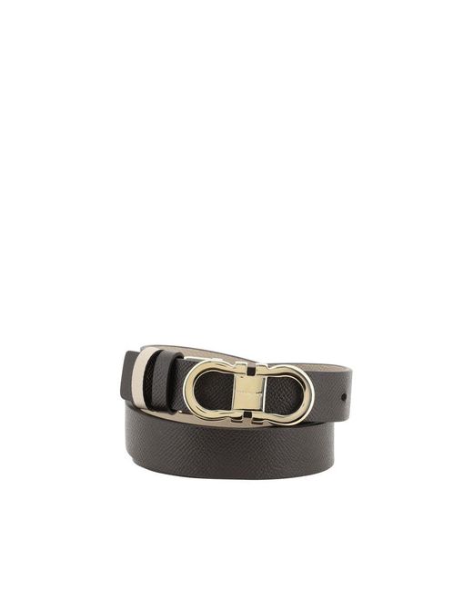 Ferragamo Black Leather Belt for men